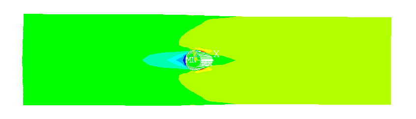 Рисунок 4. Характер распределения нормальных напряжений в нагельном гнезде для анизотропного материала
